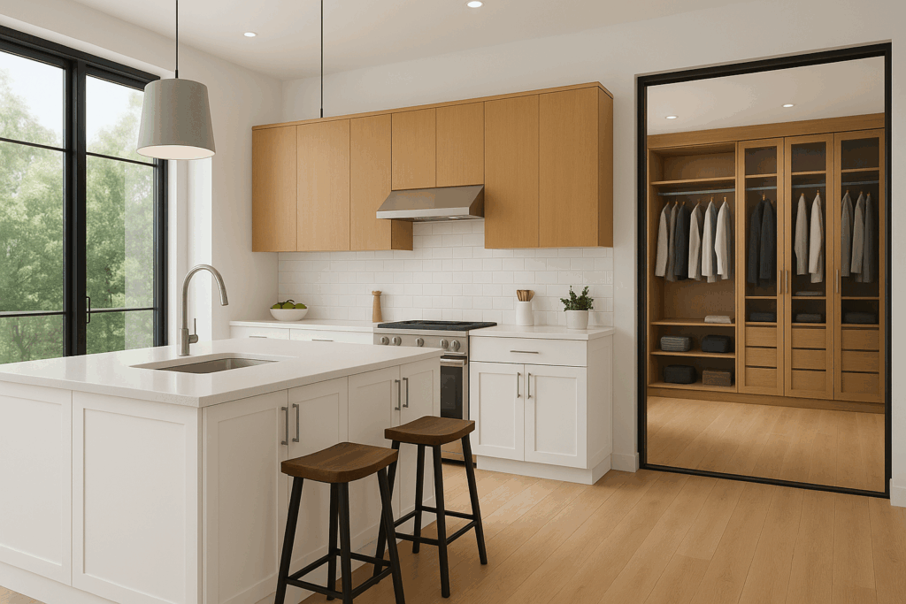 modern kitchen cabinets in Vancouver showroom