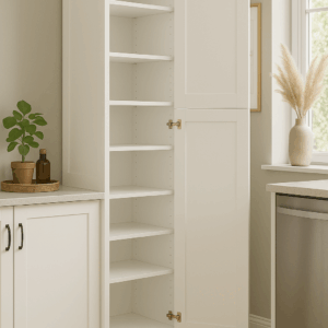 Walk-in closet system with LED lights – Blue Valley Cabinets
