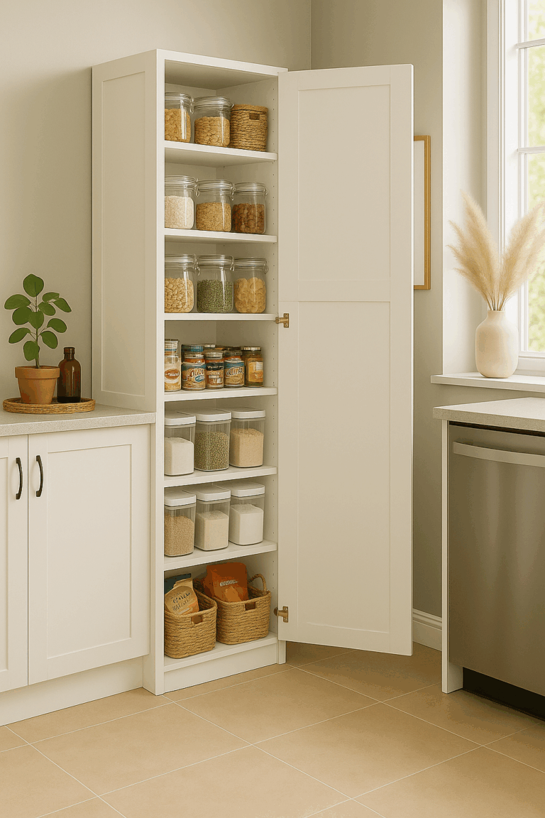 Walk-in closet system with LED lights – Blue Valley Cabinets
