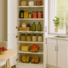 Full-size walk-in closet system with glass doors – Blue Valley Cabinets Burnaby