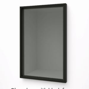 Glass door wardrobe design Burnaby showroom – Blue Valley Cabinets