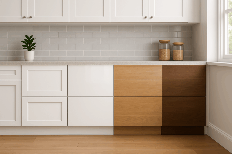 Modern custom kitchen cabinet with LED lighting – Blue Valley Cabinets Vancouver