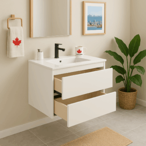 white oak kitchen cabinets in Vancouver home