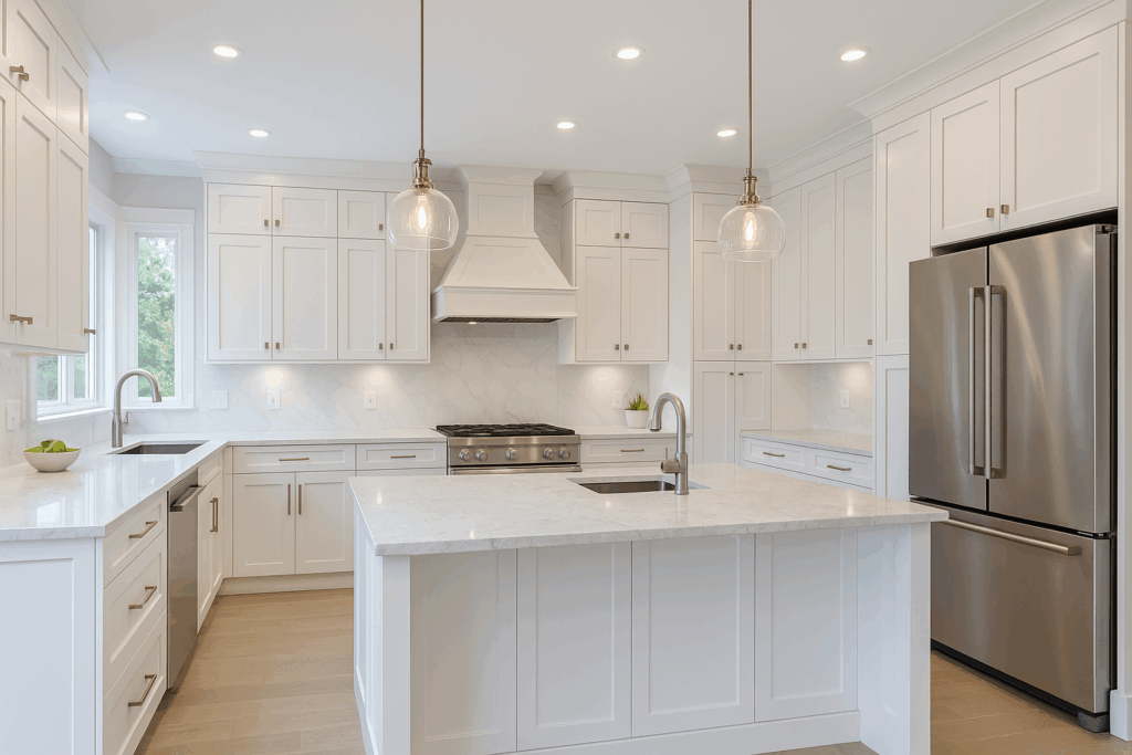 Custom kitchen cabinets in Burnaby designed and installed by Blue Valley Cabinets