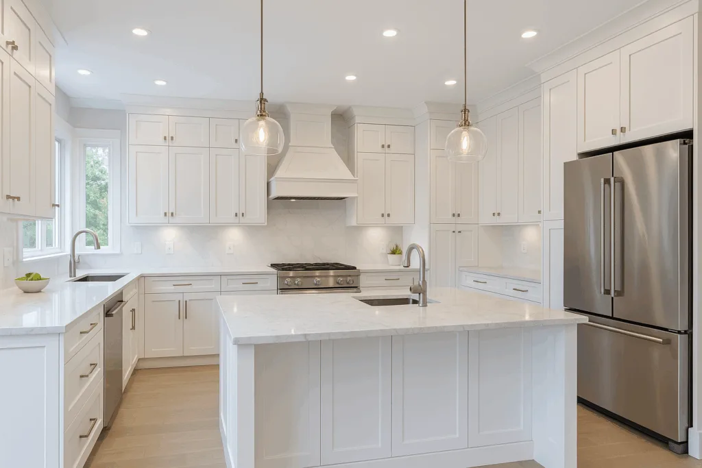 Custom kitchen cabinets in Burnaby designed and installed by Blue Valley Cabinets