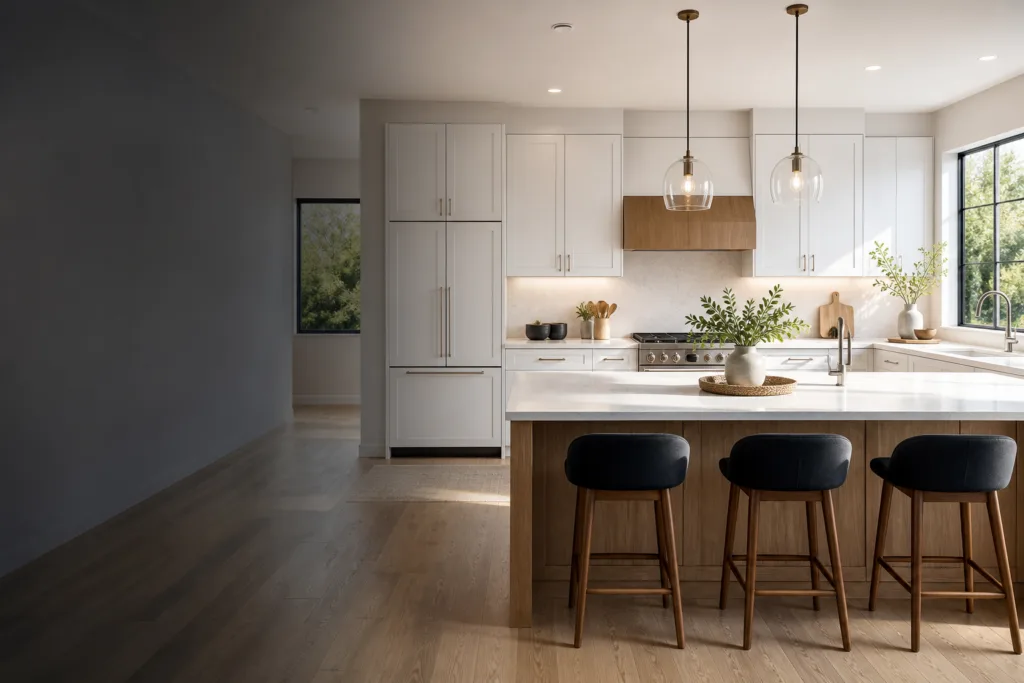 Modern ready-to-assemble kitchen cabinets by Blue Valley Cabinets